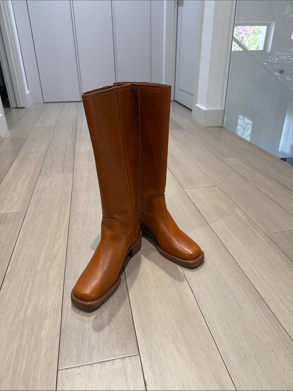 Reformation Cognac Leather Knee-High Boots - Picture 2 of 5